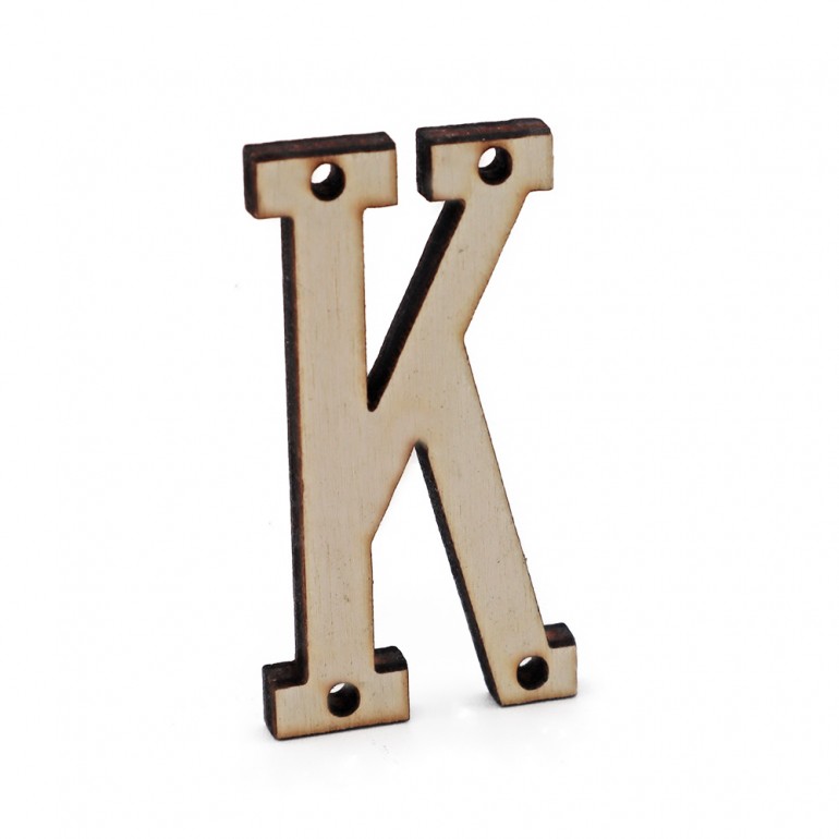 Lettera in legno Collage K