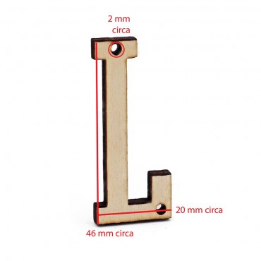 Lettera in legno Collage L