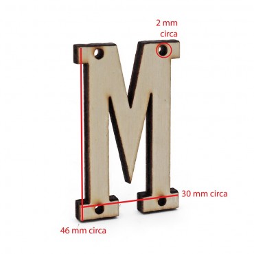Lettera in legno Collage M