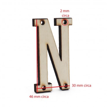 Lettera in legno Collage N