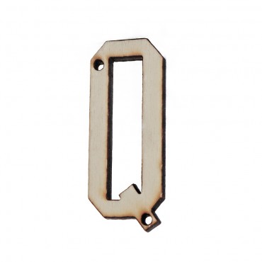 Lettera in legno Collage Q