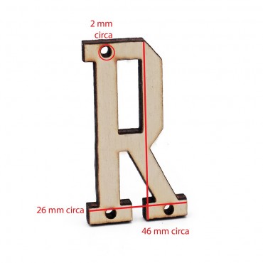 Lettera in legno Collage R