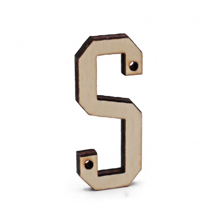 Lettera in legno Collage S