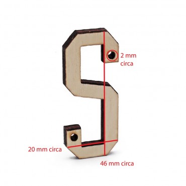 Lettera in legno Collage S