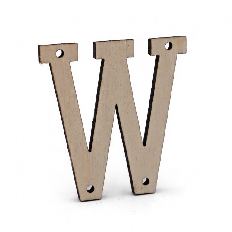Lettera in legno Collage W