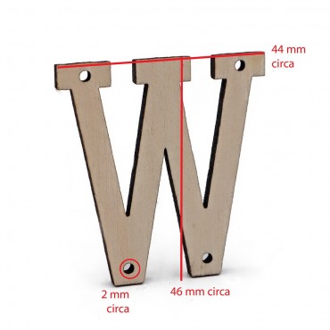 Lettera in legno Collage W