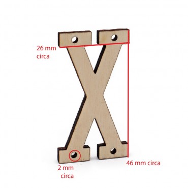 Lettera in legno Collage X