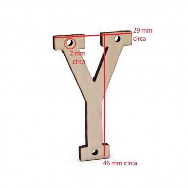 Lettera in legno Collage Y