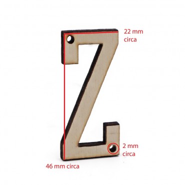 Lettera in legno Collage Z
