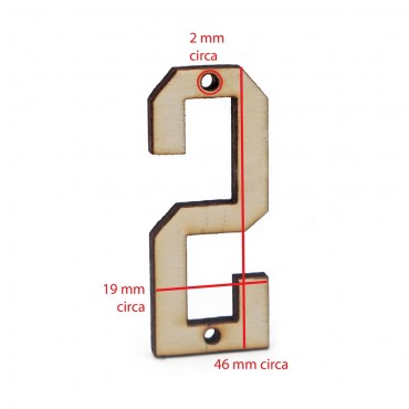 Numero in legno Collage 2