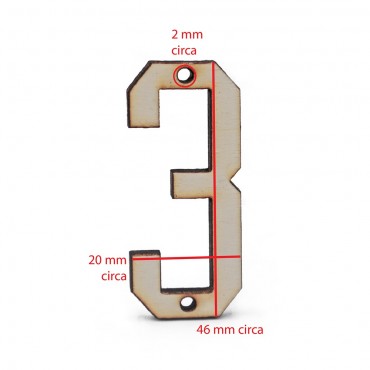Numero in legno Collage 3