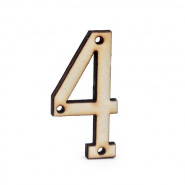 Numero in legno Collage 4