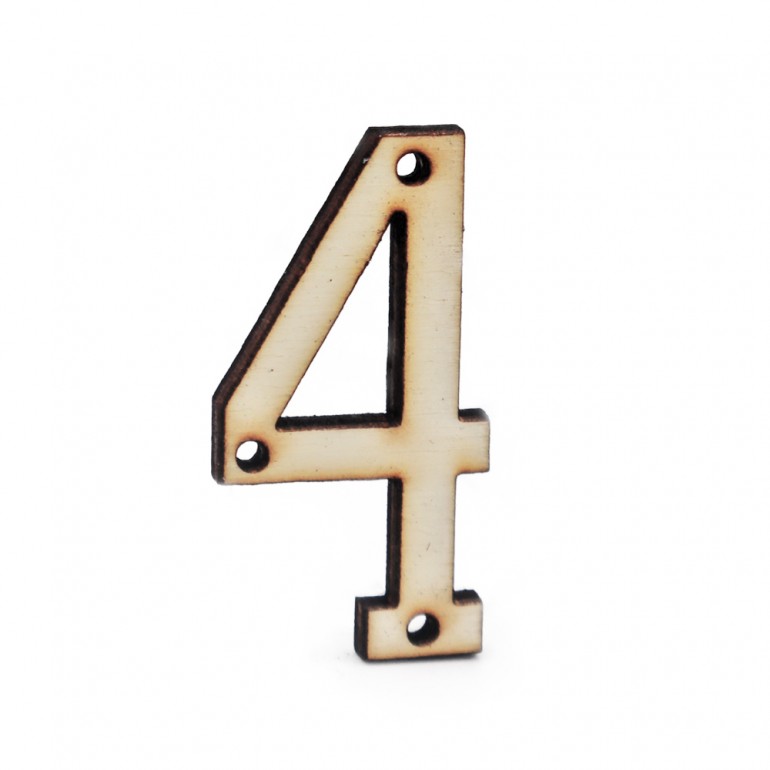 Numero in legno Collage 4