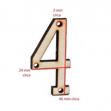 Numero in legno Collage 4