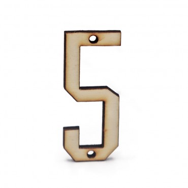 Numero in legno Collage 5