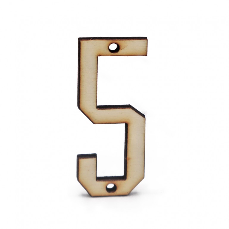 Numero in legno Collage 5