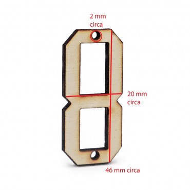 Numero in legno Collage 8