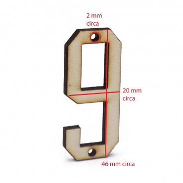 Numero in legno Collage 9