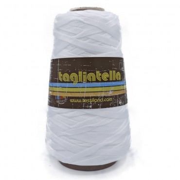 Tagliatella fettuccia tubolare per borse e arredo 200g Bianco