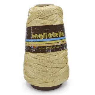 Ruban Tagliatella tubulaire pour sacs et décoration 200g Crema
