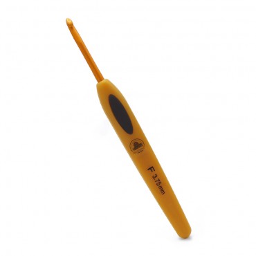 Uncinetto ergonomico Soft Touch Clover con impugnatura piatta 