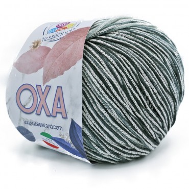 Fettuccia in gomitolo per Crochet e Knitting Oxa Grigio Grammi 100