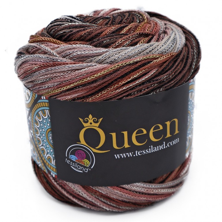 Gomitolo Fettuccia sfumata per uncinetto e ferri Queen Hamburger 100 g