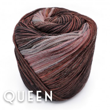 Gomitolo Fettuccia sfumata per uncinetto e ferri Queen Hamburger 100 g