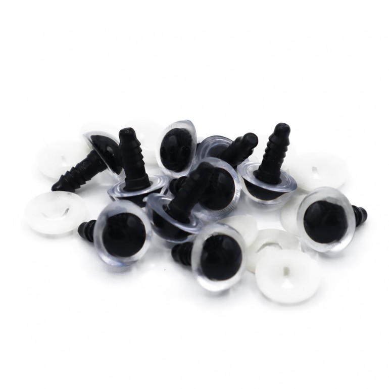 Occhi fissi cristallo Cristal per amigurumi mm14-Bustina 10 pezzi