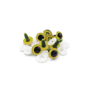 Occhi fissi cristallo Giallo per amigurumi mm8 - Bustina 10 pezzi