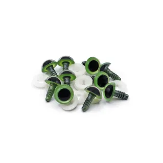 Fixed Eyes for Amigurumi with Safety Washer 10pcs Verde