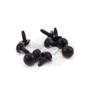 Fixed Eyes for Amigurumi with Safety Washer 10pcs Marrone