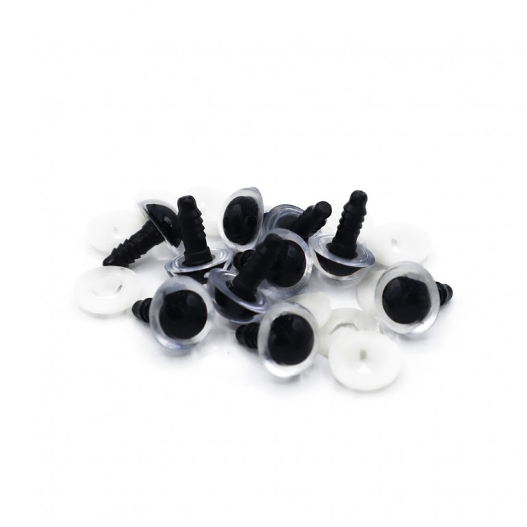 Occhi fissi cristallo Cristal per amigurumi mm10 - Bustina 10 pezzi
