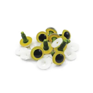 Yeux fixes pour amigurumi avec rondelle de sécurité 10 pièces Giallo