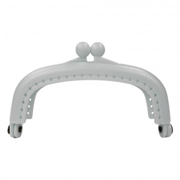 Chiusura clic clac Modern 8,5cm rettangolare in plastica per portamonete Bianco