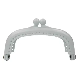 Cierre clic clac Modern rectangular de plástico para monederos Blanco