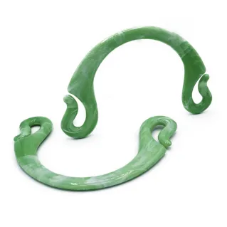 Poignées Pipoca en résine effet marbré pour sacs Vert