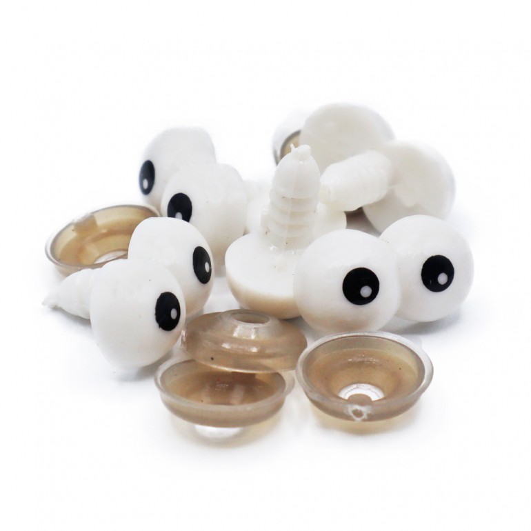 Occhi fissi Duble per amigurumi mm 12x20-Bustina 5 pezzi