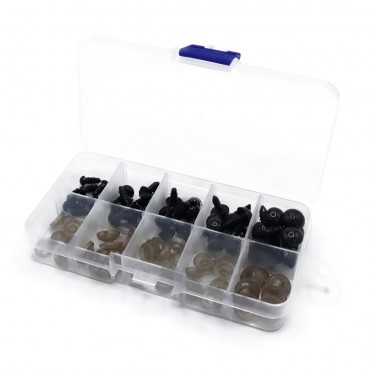 Contenitore Occhi fissi Black per amigurumi mm 6-8-9-10-12.