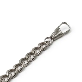 Chaîne en métal pour pochette avec mousquetons 110cm Argento