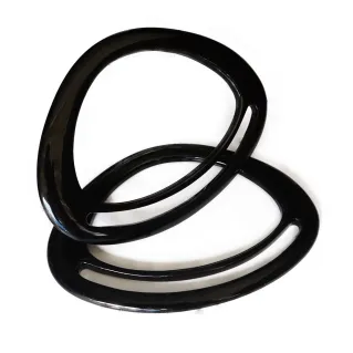 Miami Black Resin Handles for Bags | Tessiland