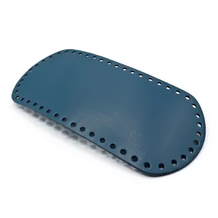 Oval Faux Leather Purse Bottom 27X12 Made in Italy Navy
