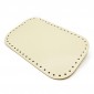 Eco Leather Bag Bottom 28x18 with Rounded Corner Ivory | Tessiland