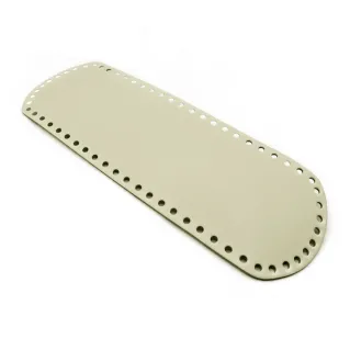 Oval Eco-Leather Bag Bottom 36X12 Made in Italy Crema