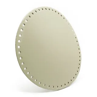 Fond de sac circulaire en simili cuir 23 cm fabriqué en Italie Crema