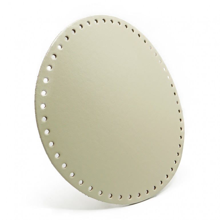 Base para bolso redonda de 23 cm para bolsos de ganchillo en ecopiel Crema | Tessiland