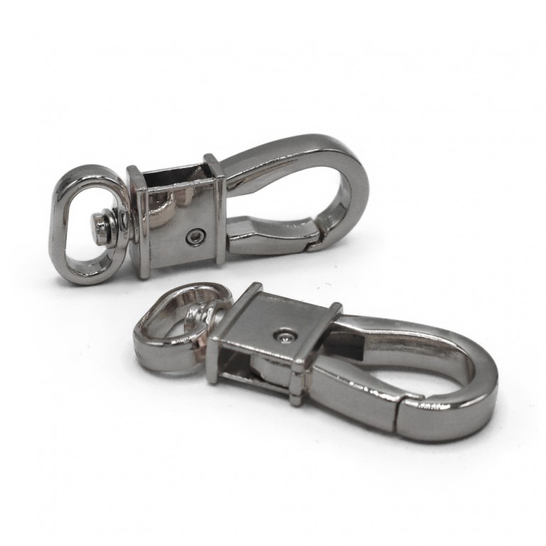 Moschettoni Army Argento 50x20mm pz.2