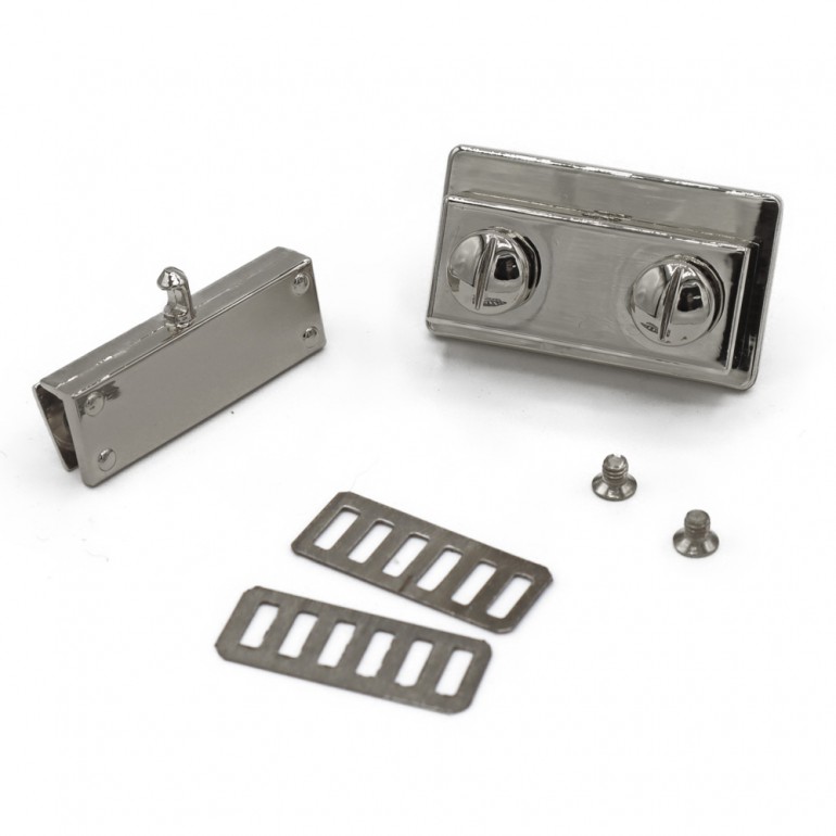 Chiusura a pulsante Small Argento