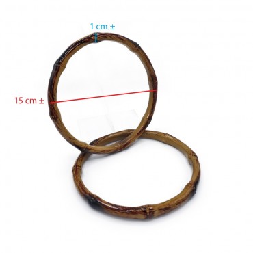 Manici Resina effetto bamboo circolare cm 13