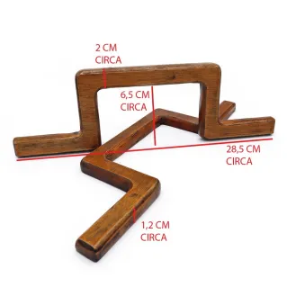 Asas Egypt de madera 28,5x8,5 para bolsos | Tessiland